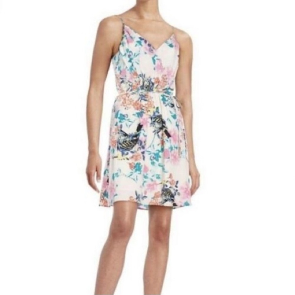 Yumi Kim Multicolor Floral and Bird Print Mini Dress